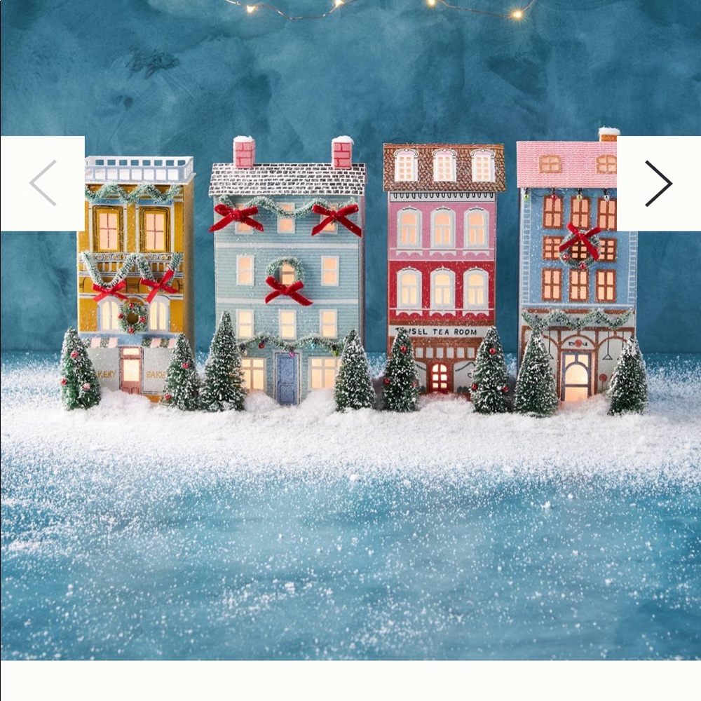 George & Viv light up holiday village tinsel tea